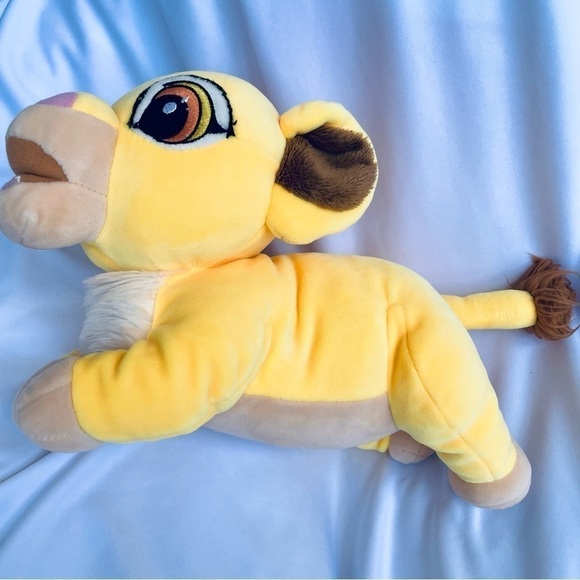 RARE -DISNEYLAND PARIS Stuffed Animal SIMBA Plush LION KING Length 12" Height 8" - Picture 7 of 13